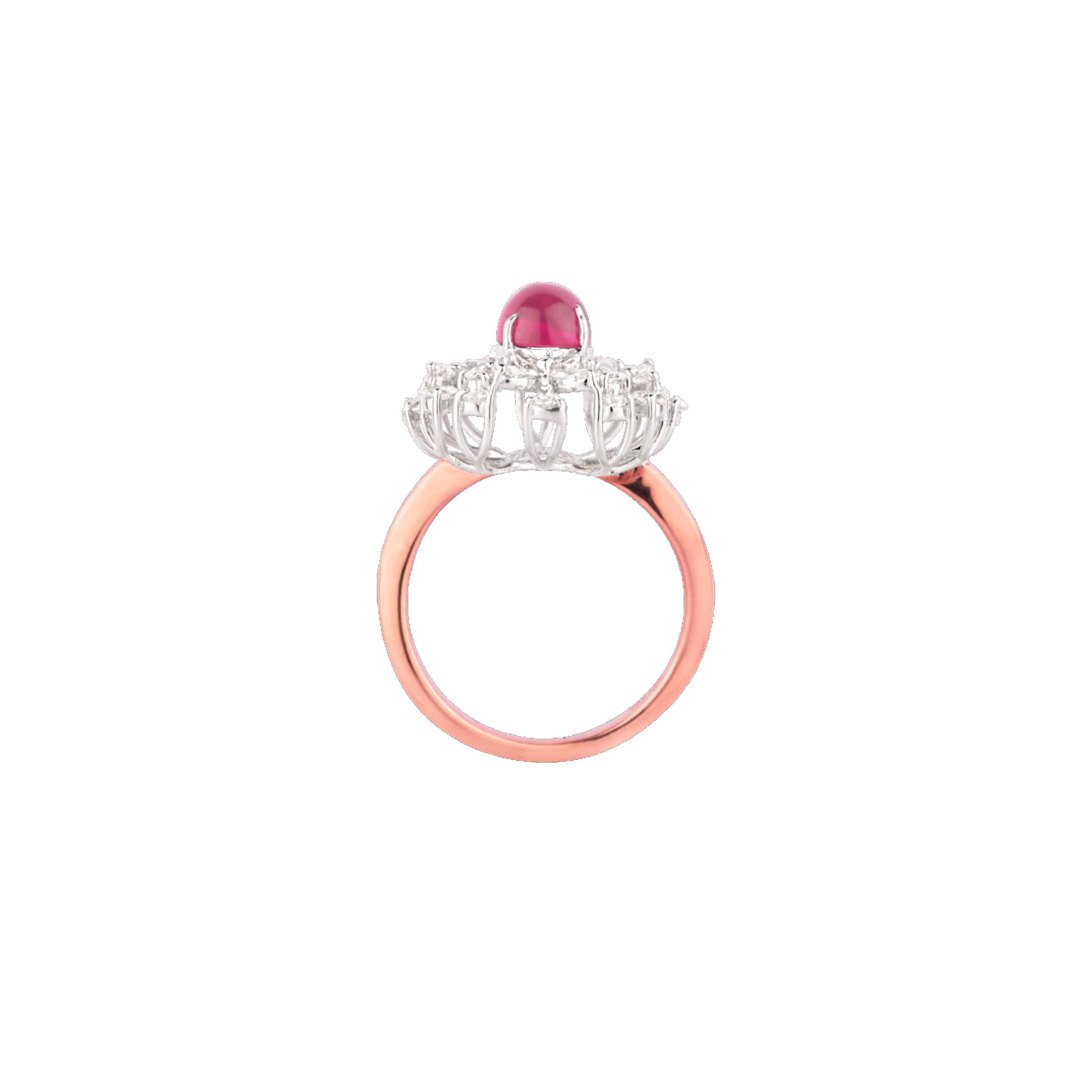 IMG_9184 Rose Petal Ruby Cocktail Ring - Image 1