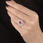 Rose Petal Ruby Cocktail Ring - Image 2