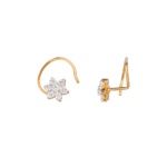 floral-inspired nose pin