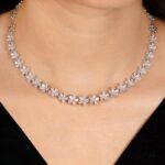 Diamond Floral Tennis Necklace - Image 2