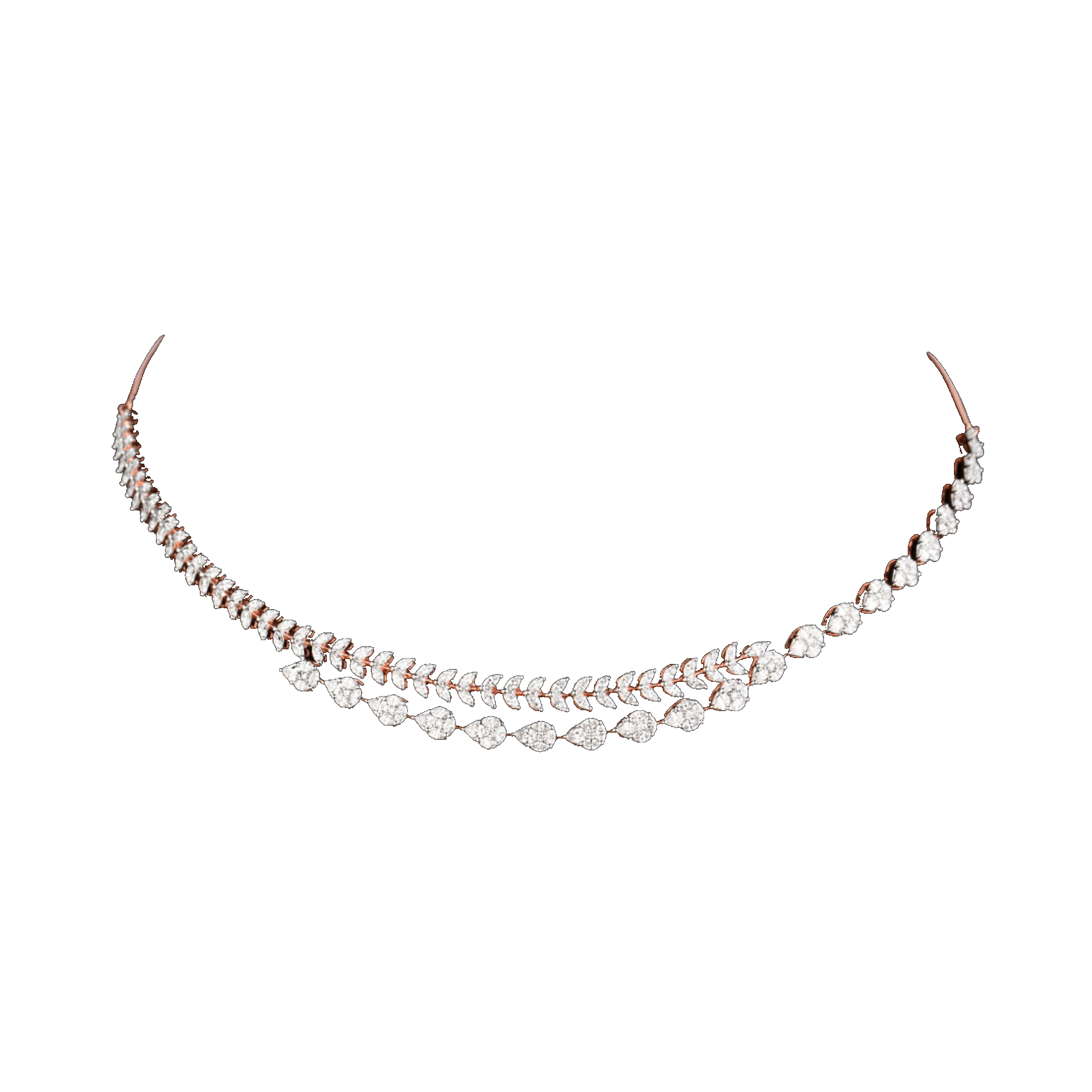 IMG_9343 Leaf Diamond Necklace - Image 1