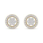 Radiant Floral Halo Stud Earrings