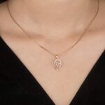 Floral Leaf Diamond Pendant - Image 2
