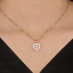 Radiating Heart Double Halo Pendant - Image 2