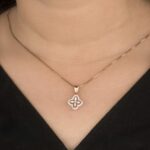 Rose Blush Floral Frame Pendant - Image 2