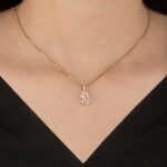 Floral Ribbon Diamond Pendant - Image 2