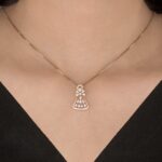 Floral Cascade Diamond Pendant - Image 2