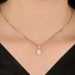 Radiant Oval Halo Diamond Pendant - Image 2