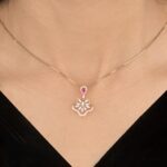 The Crimson Petal Drop Pendent - Image 2