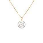Divine Om Diamond Circle Pendant
