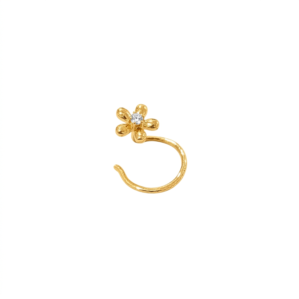 IMG_0492 0.03 ct Fancy Flower Wired Diamond Nosepin - Image 1