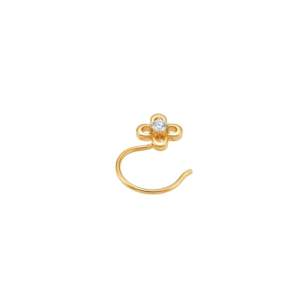 IMG_0494 0.03 ct Fancy Flower Wired Diamond Nosepin - Image 1