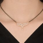 Wing Style Diamond Mangalsutra with Drop for Women - Image 2