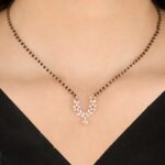 Petal Drop Diamond Mangalsutra for Women in Rose Gold - Image 2