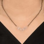 Floral Diamond Mangalsutra Pendant for Women (Modern Design) - Image 2