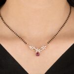 Ruby Vine Diamond Mangalsutra Pendant - Image 2
