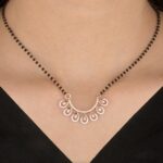 Petal Drop Diamond Mangalsutra Pendant - Image 2