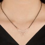 Lattice Drop Diamond Mangalsutra Pendant - Image 2