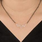 Winged Elegance Diamond Mangalsutra Pendant - Image 2