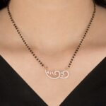 Twisted Heart Diamond Mangalsutra Pendant - Image 2