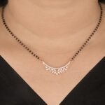 Elegant Winged Vine Diamond Mangalsutra Pendant - Image 2