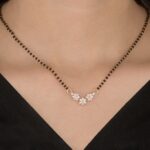 Trio Blossom Diamond Mangalsutra Pendant - Image 2
