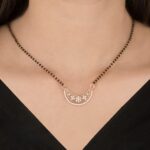 Floral Arc Diamond Mangalsutra Pendant - Image 2