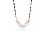 Crescent Lattice Diamond Mangalsutra Pendant