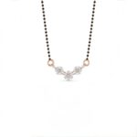 Trio Blossom Diamond Mangalsutra Pendant