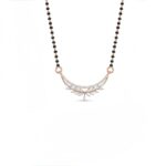 Elegant Winged Vine Diamond Mangalsutra Pendant