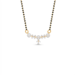 Floral Halo Diamond Mangalsutra Pendant