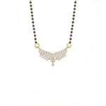 Leaf Cascade Diamond Mangalsutra Pendant