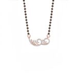 Twisted Heart Diamond Mangalsutra Pendant