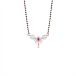 Ruby Bloom Diamond Mangalsutra Pendant