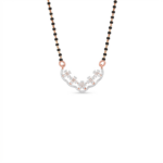 Floral Diamond Curve Mangalsutra Pendant