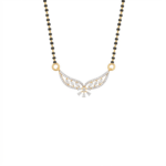 Winged Elegance Diamond Mangalsutra Pendant
