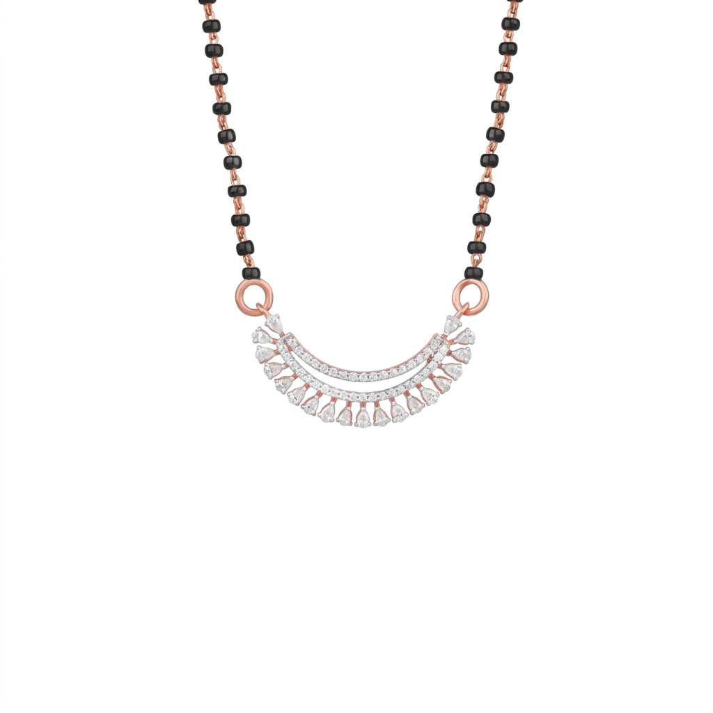 IMG_1448 Royal Arc Diamond Fringe Mangalsutra Pendant - Image 1