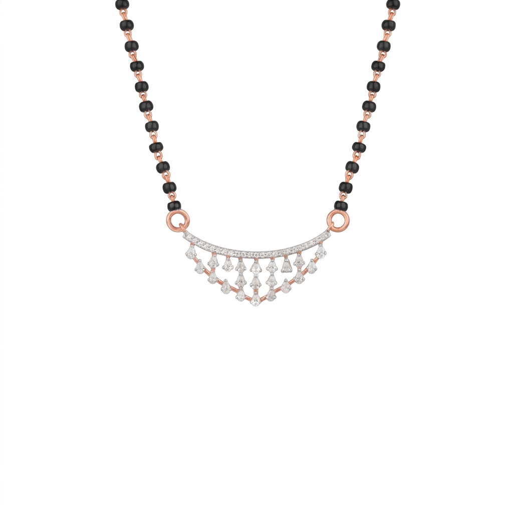 IMG_1452 Classic drop Fringe Mangalsutra Pendant - Image 1