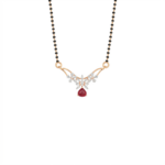Ruby Bloom Diamond Mangalsutra Pendant