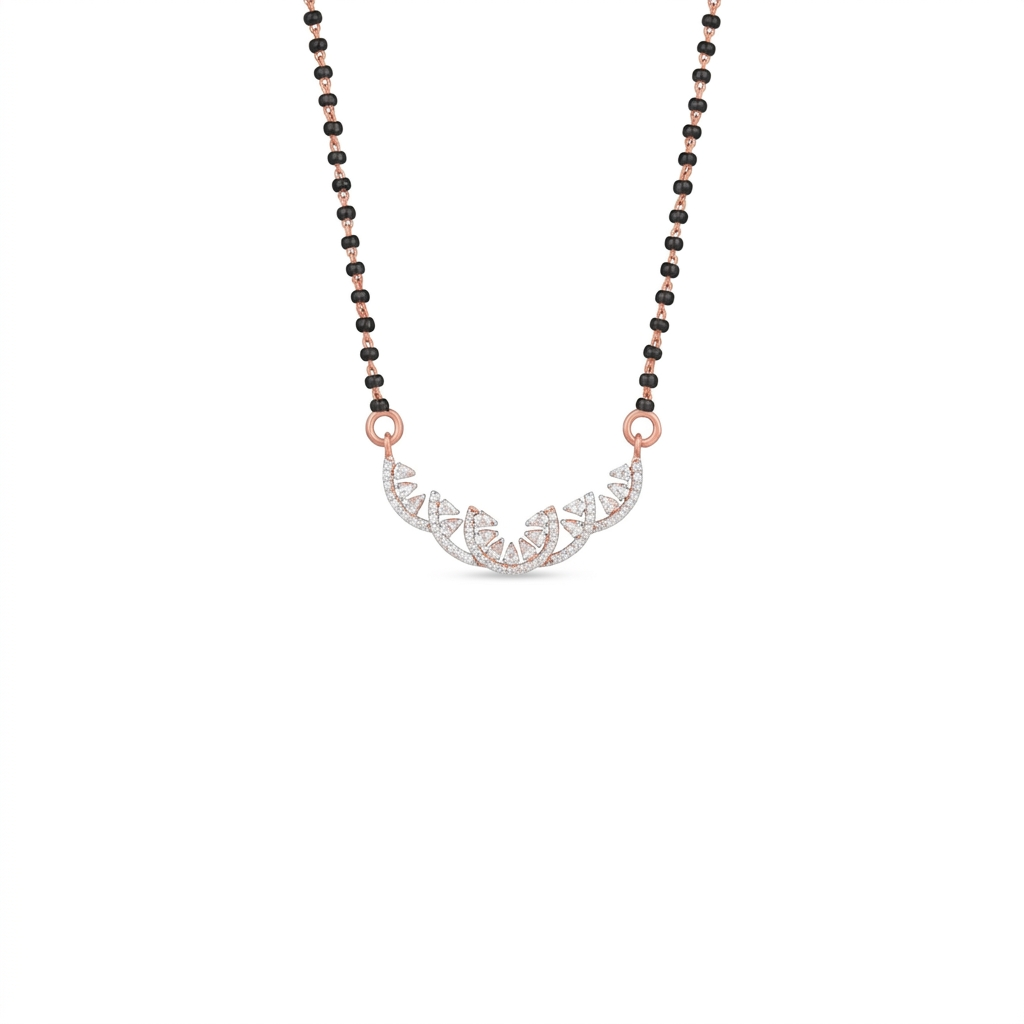 IMG_1467 Crescent Shape Diamond Mangalsutra for Women - Image 1