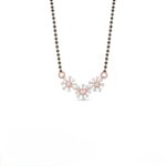 Floral Diamond Mangalsutra Pendant for Women (Modern Design)