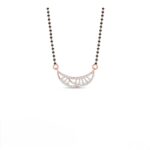 Minimal Curved Diamond Mangalsutra Necklace for Daily Wear