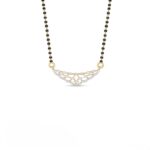 Gold Lattice Diamond Mangalsutra Pendant for Women
