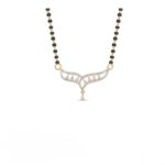 Wing Style Diamond Mangalsutra with Drop for Women