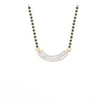 Double Layer Curve Diamond Mangalsutra for Women