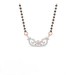 Floral Swirl Diamond Mangalsutra Pendant in Gold