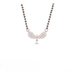 Designer Wing Style Diamond Mangalsutra with Drop Charm