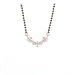 Minimalist Curved Diamond Mangalsutra Pendant Design