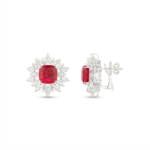 Jasmine Cushion - Diamond Earring - Image 2