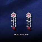 Jasmin Red Bloom Hanging Earring